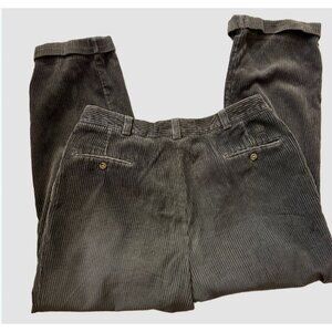 Vintage Tommy Hilfiger Corduroy Pants 38x30 Olive Brown Wide Wale 90s Classic